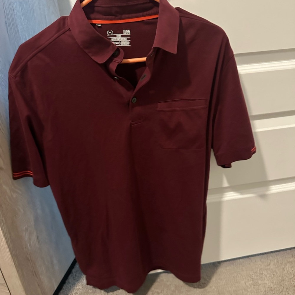 Under Armour Dark Red Polo Shirt